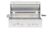 The extra-wide cooking surface, included rotisserie, and interior lighting equip you to grill for a crowd and roast whole cuts with restaurant-level control, day or night.