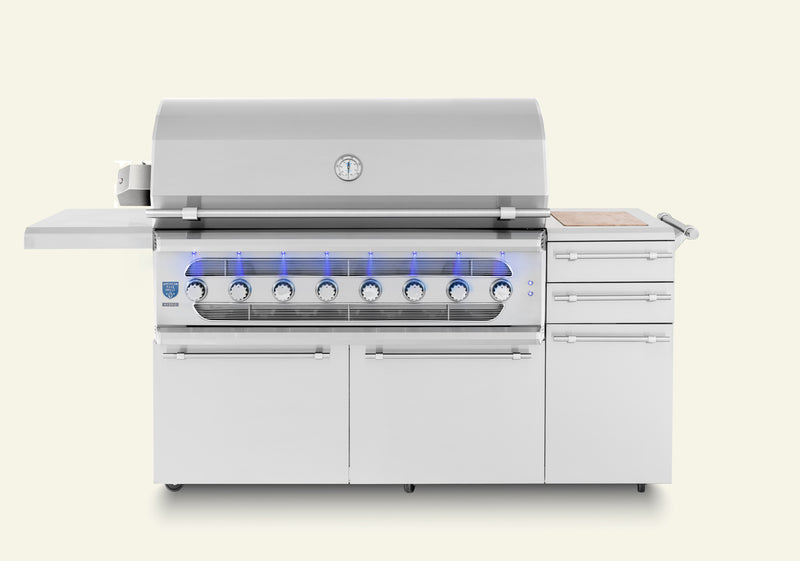 The bold, all‑stainless design and robust features of the Muscle 54 instantly elevates your outdoor cooking experience.
