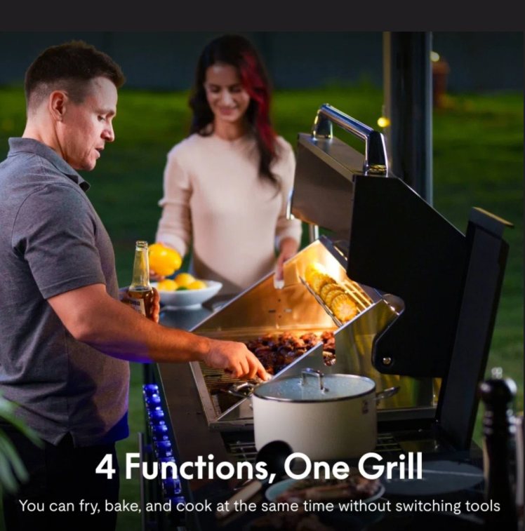 Gas Grill 8-Burner built-in BBQ island
