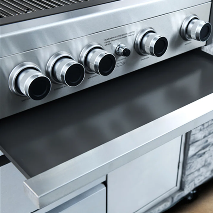 Propane 8-Burner Grill built-in BBQ Island