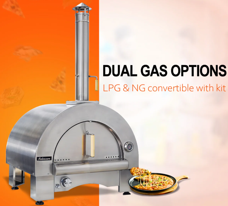 Stainless Steel Countertop Gas Pizza Oven 22"