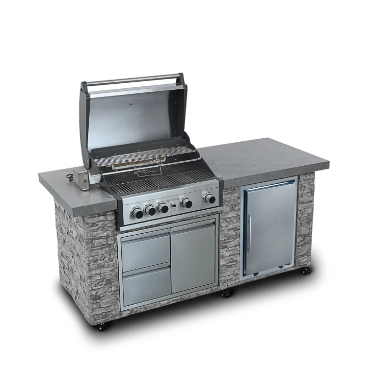 Propane 8-Burner Grill built-in BBQ Island
