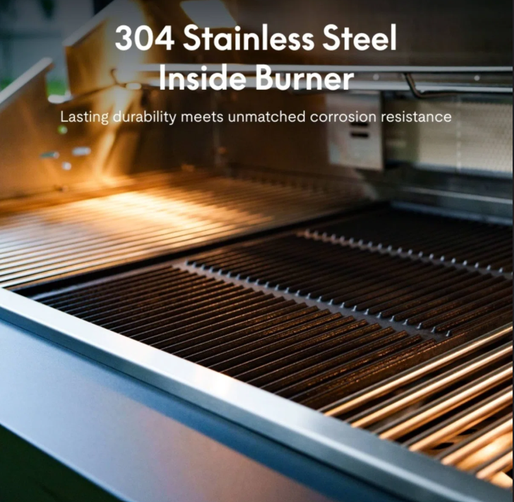 Gas Grill 8-Burner built-in BBQ island