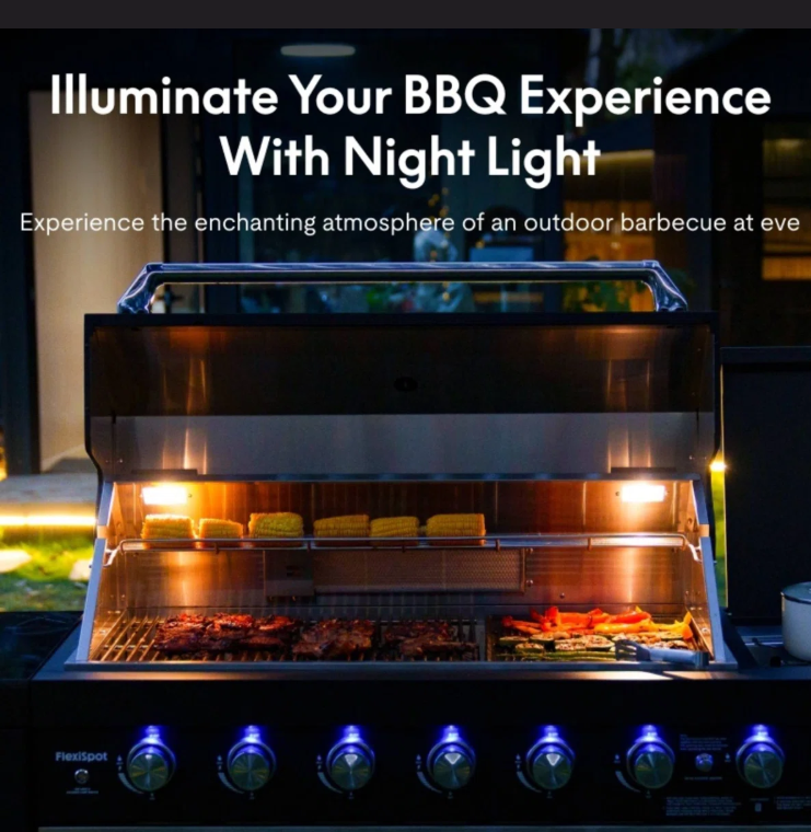 Gas Grill 8-Burner built-in BBQ island