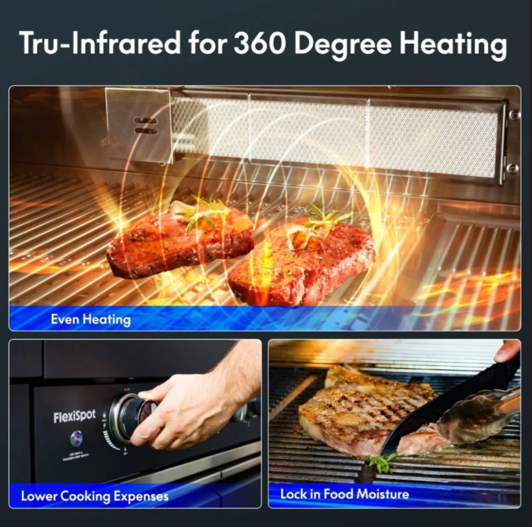 Gas Grill 8-Burner built-in BBQ island