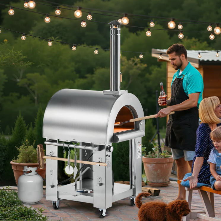 Stainless Steel Dual-Fuel Pizza Oven 26"