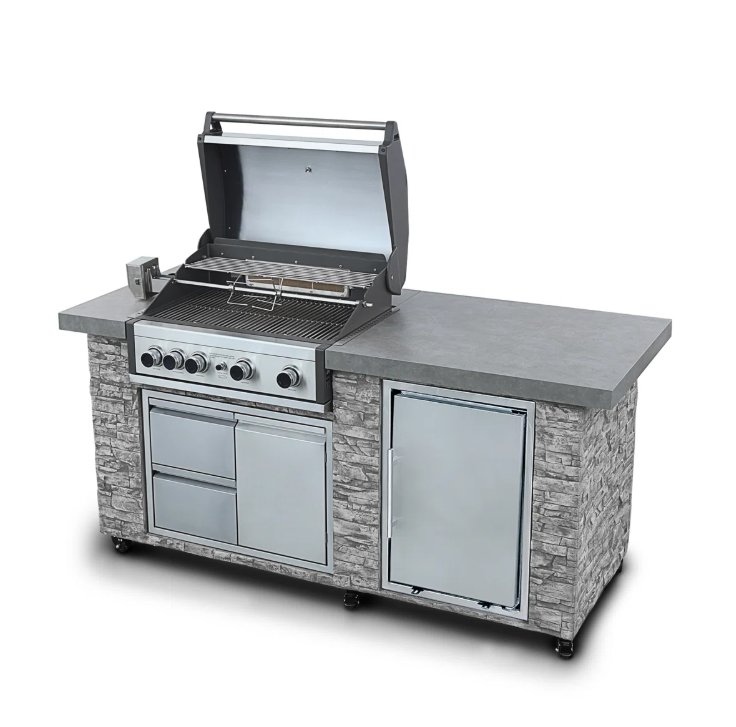 Propane 8-Burner Grill built-in BBQ Island