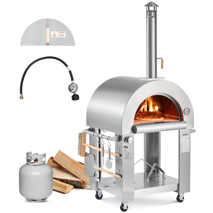 Stainless Steel Dual-Fuel Pizza Oven 26"