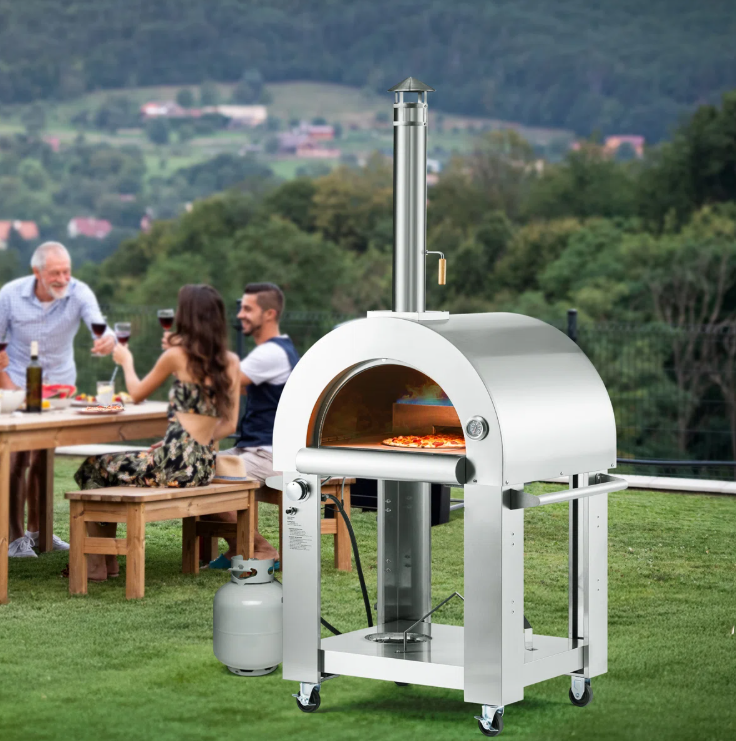 Stainless Steel Dual-Fuel Pizza Oven 26"