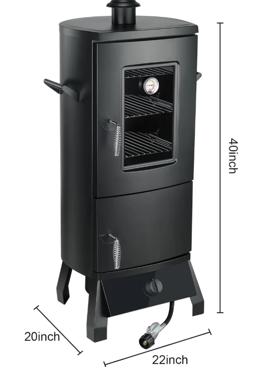Vertical Propane BBQ Smoker with Temperature Control