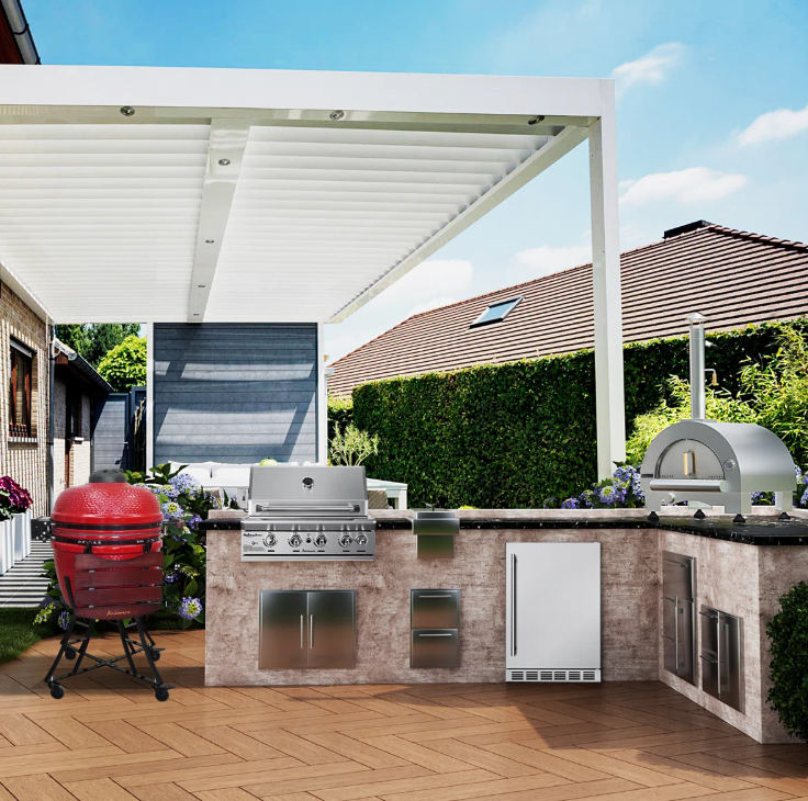 Stainless Steel Countertop Gas Pizza Oven 22"