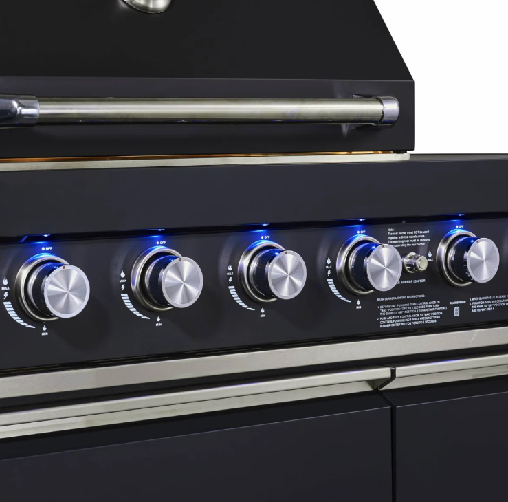 Gas Grill 8-Burner built-in BBQ island