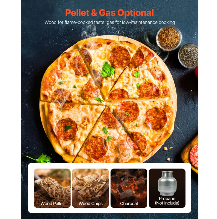 Stainless Steel Dual-Fuel Pizza Oven 26"