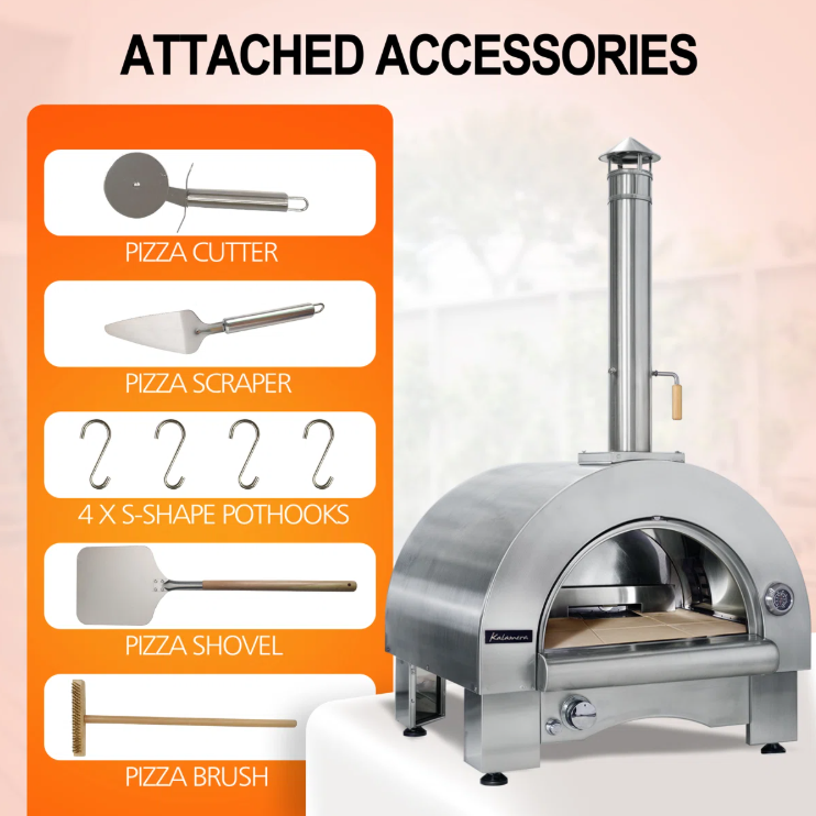 Stainless Steel Countertop Gas Pizza Oven 22"