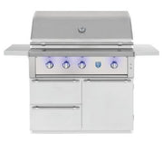 The Estate 42 grill with stainless cart gives you a full‑size, luxury grilling station with built‑in storage and fold‑down shelves that’s ready for serious backyard entertaining.