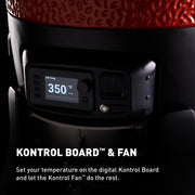 For hands-off control with precise results, you can set your cook temps and times on the digital Kontrol board or via the app