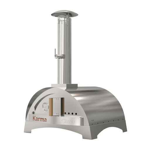 WPPO's sleek, fully insulated 25" wood-fired oven delivers blazing heat for fast Neapolitan-style pizzas and live-fire versatility.