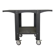 Optional heavy-duty wheeled cart turns your Karma 25 into a mobile outdoor pizza station with extra prep and storage space.
