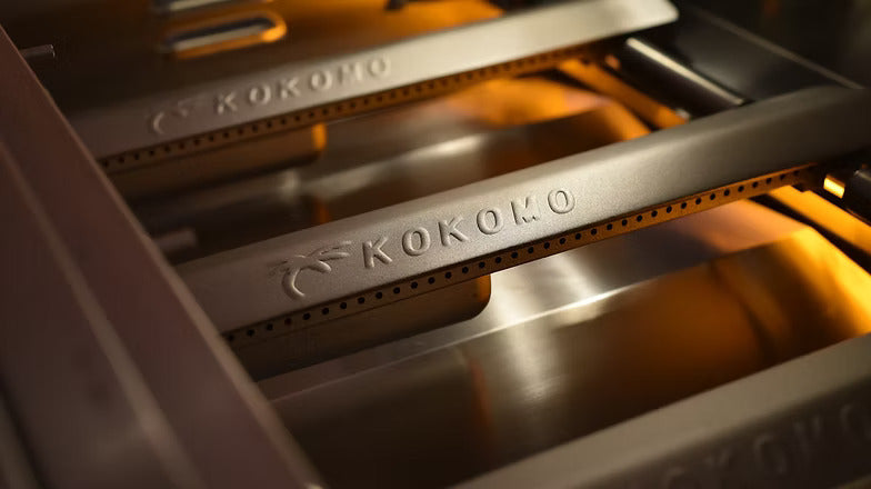 Powerful burners on Kokomo Elite gas grills provide intense, responsive flame control for perfect sears every time.