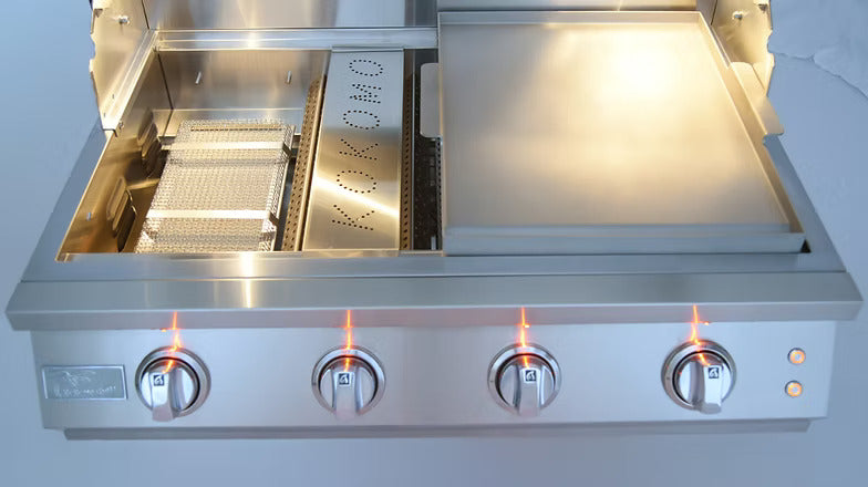 Optional infrared sear zone burner, smoker chip box, and and full griddle insert give you ultimate flexibility to smoke, grill, and griddle all in one cook.