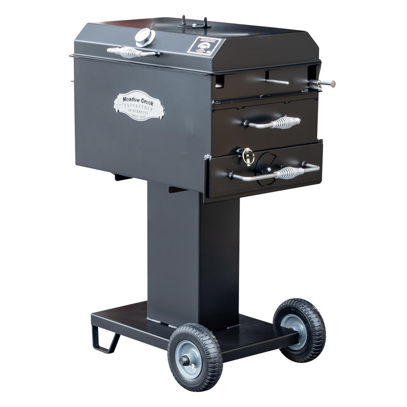 Meadow Creek BBQ26S Chicken Cooker With Optional Pedestal Base and Charcoal Pullout Box
