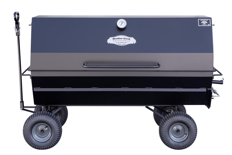 Meadow Creek PR60 Pig Roaster with Optional Wagon Chassis and Charcoal Pullout
