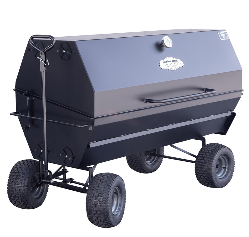 Meadow Creek PR60 Pig Roaster with Optional Wagon Chassis and Charcoal Pullout