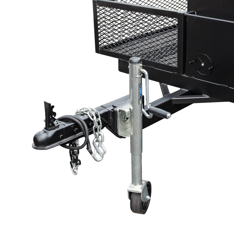 Hitch and Jack on Meadow Creek TS250 Tank Smoker Trailer