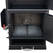 Firebox with Removable Grate and Ash Pan on TS250 Tank Smoker with Optional Insulated Firebox