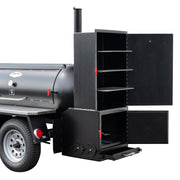 Warming Box and Firebox on TS250 with Optional Insulated Firebox and Stainless Steel Exterior Shelves