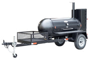 Meadow Creek TS250 Tank Smoker with Optional BBQ42 with Charcoal Pullout and Stainless Steel Exterior Shelves