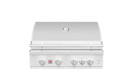 Its clean, double-lined stainless hood traps heat, resists discoloration, and gives your outdoor kitchen a polished look.