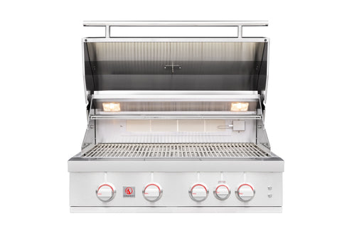 The Summerset Sizzler Pro 32" Grill has a spacious 4-burner cooking surface with rear infrared burner and lights so you can sear, roast, and finish multiple dishes at once.