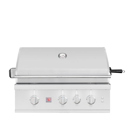 Its sleek, double-lined hood and 304 stainless steel body locks in heat, resists  the elements, and looks sharp in any outdoor kitchen.