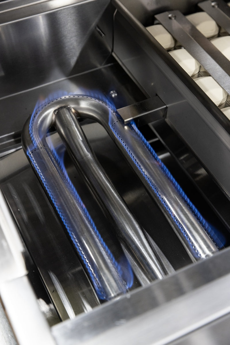High-output stainless U-tube burners give you strong, even heat across the entire grilling surface for reliable, repeatable results.