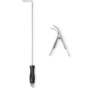 Kamado Joe ash tool and grate gripper are included -giving users safe ash management and easy grate handling during cooks.