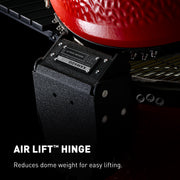 Air Lift hinge mechanism, reduces dome weight so users can open and close the lid with minimal effort.